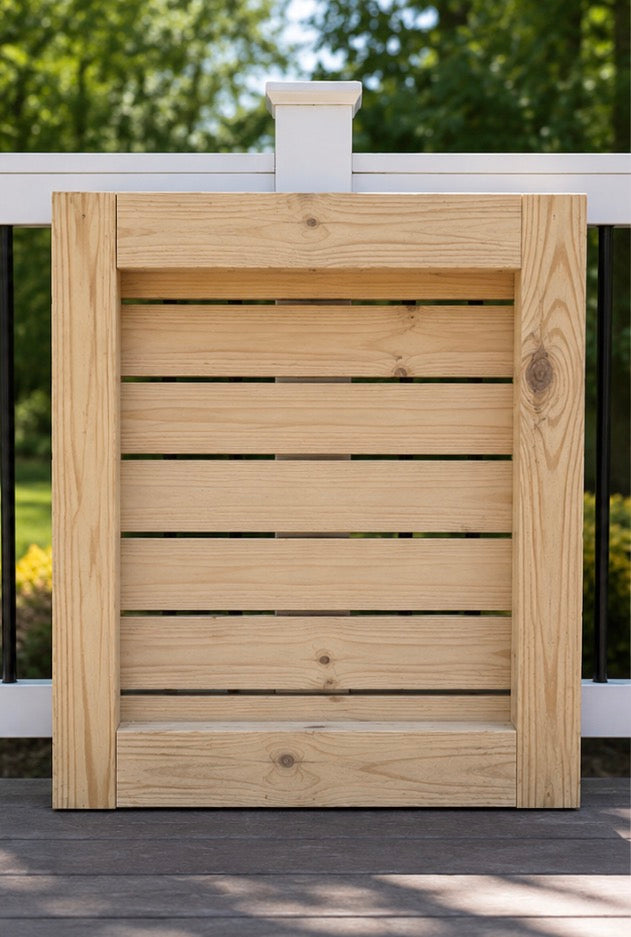 Single Modern Horizontal Wooden Patio Gate