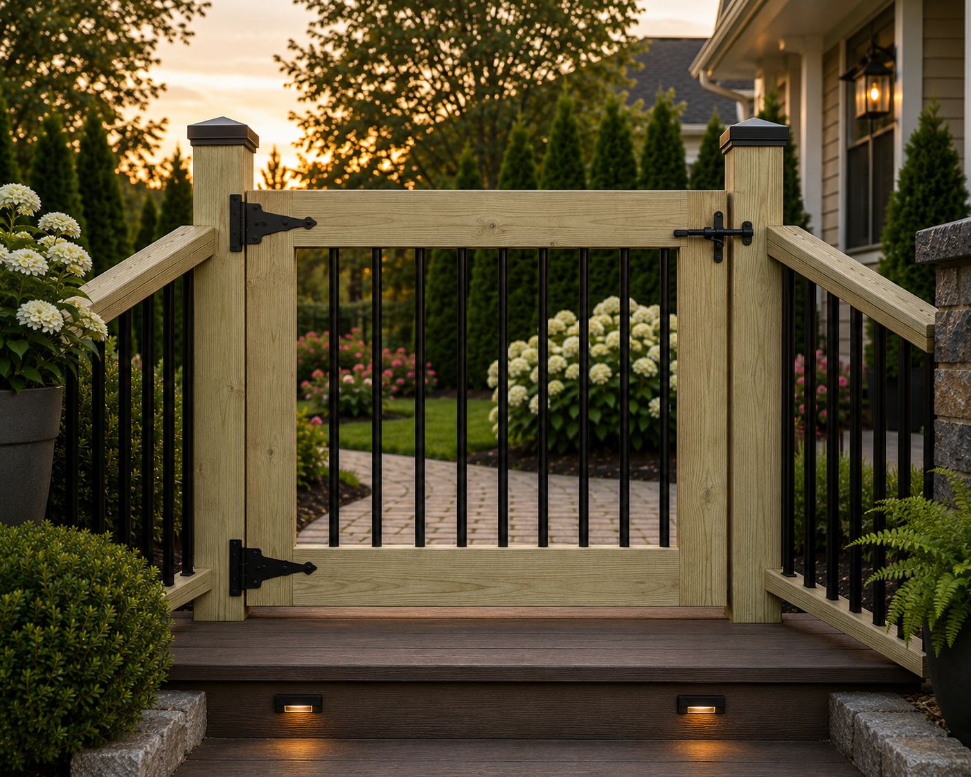 Aluminum Baluster Patio Gate – Durable Outdoor Gate for Decks & Patios
